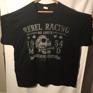 Rebel Racing mens size 2XL black T-shirt